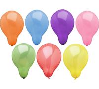 Papstar ballons ronds couleurs assorties adaptés à l'hélium 100 pièces