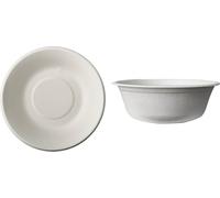 PAPSTAR Barquette en canne à sucre "pure" ronde 200 ml 50 pièces blanc