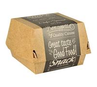 Papstar Boîte à burger Pure 115 x 110 x 70 mm Noir