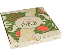 Papstar boîte à pizza pure carrée 24 x 24 x 3cm multicolore 100 pièces