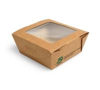 PAPSTAR Boîte gourmet "pure" carrée 350 ml marron 40 pièces