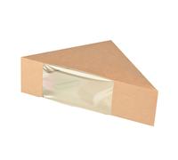 Papstar Boîtes À Sandwich Marron En Carton Avec Fenêtre 50 Pièces