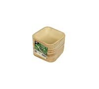 Papstar Bols purs en feuilles de palmier carrés 100 ml 10 x 10 cm 25 pièces
