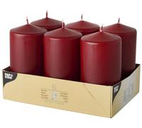 Papstar Bougie cylindrique Diamètre 60 mm Bordeaux