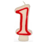 PAPSTAR bougie d’anniversaire „1“, 7,3 cm, 4430101