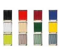 Papstar Bougies chandelles Pack de 50 25 cm Ø 2,2 cm Noir