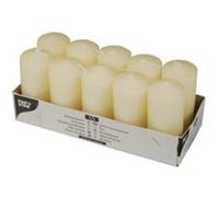 Papstar 17912 bougie en cire Rond Crème 10 pièce(s)