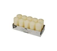 Papstar 17912 bougie en cire Rond Crème 10 pièce(s)