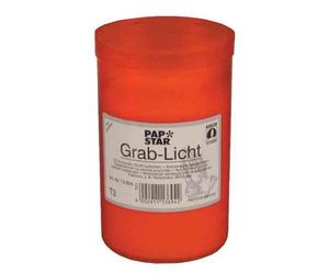 Papstar Bougie Tombale 3 Jours, Diamètre: 64 Mm, Rouge