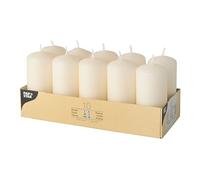 PAPSTAR Bougies Pilier Crème 40x90mm Lot de 10