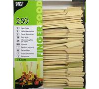 Papstar 16730 Lot de 250 brochettes en Bambou 12 cm