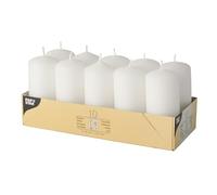 PAPSTAR Bte de 10 Bougies cylindrique Diam 40 mm H 90 mm Blanc