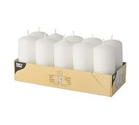 Papstar 17915 bougie en cire Rond Blanc 10 pièce(s)