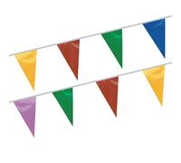 PAPSTAR Chaîne de fanions colorés en film résistant aux intempéries Longueur : 20 m