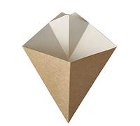 Papstar Cornet à frites « pure » 165 x 195 mm