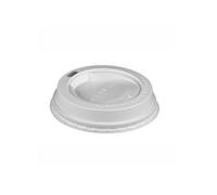 Couvercle Papstar 14809 pour les tasses à passer au papier de 8 cm de diamètre. Lot de 100 en polystyrène Blanc