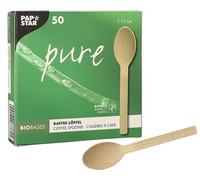 PAPSTAR Cuillère à café "pure" Longueur : 110 mm 50 pièces