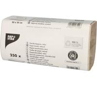 Papstar essuie-mains en papier 1 pli blanc-naturel 25 x 23cm 250 pièces