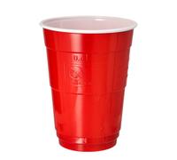 Papstar Gobelet à bière rouge blanc 400ml D 95mm H 120mm 10 pièces 86413