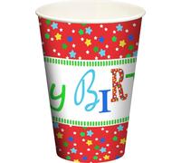 PAPSTAR Gobelet en carton "Happy Birthday" 0,2 l