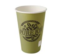 PAPSTAR Gobelet en carton "pure" 0,3 l vert 50 pièces