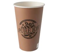 PAPSTAR Gobelet en carton "pure" 0,4 l marron 50 pièces
