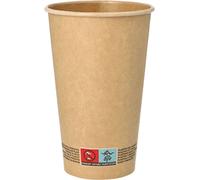 PAPSTAR Gobelet en carton "pure" 0,4 l marron 50 pièces