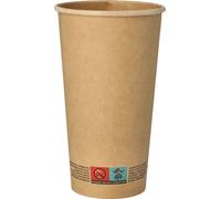PAPSTAR Gobelet en carton "pure" 0,5 l marron 50 pièces