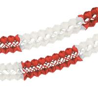 Papstar guirlande grand format en papier rouge blanc 10m