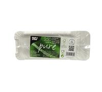 Papstar 250 Assiettes en Papier/Carton - Blanc - 8x21cm - avec Rebord