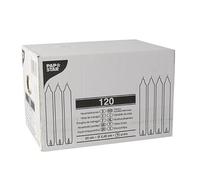 Papstar - Lot de 1 x 120 Bougies de ménage Ø 2,45 cm 20 cm blanc