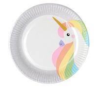 PAPSTAR Lot de 10 assiettes rondes en carton - Diamètre : 23 cm - Unicorn 88578