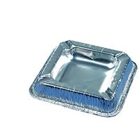 PAPSTAR Lot de 10 cendriers jetables en aluminium Argenté 125 x 125 x 20 mm