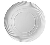 PAPSTAR Lot de 100 assiettes rondes en carton Pure - Diamètre : 34 cm - Blanc - 3 cm