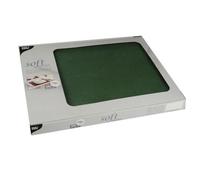 PAPSTAR Lot de 100 sets de table en tissu non-tissé Soft Selection 30 cm x 40 cm Vert foncé