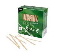 Papstar Lot De 1000 Agitateurs Pure bois 10 x