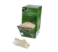 PAPSTAR Lot de 1000 fourchettes à frites en bois pur 8,5 cm, vous recevrez 6 paquets de 1000 pièces (6000 au total).