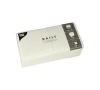 PAPSTAR, Lot de 150 serviettes « Daily Collection » - Pliées en 4-24 x 24 cm - Blanches