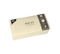 PAPSTAR, Lot de 150 serviettes « Daily Collection » - Pliées en 4-24 x 24 cm - Champagne