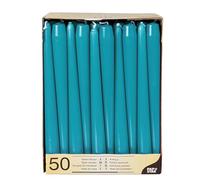 Papstar - Lot de 2 x 50 Bougies de chandelier Ø 2,2 cm 25 cm turquoise