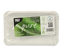 Papstar Assiette pure carrée jetable blanche pack de 250