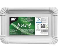 Papstar Assiettes en carton Pure 11062 13 x 20 cm blanc - Lot de 250