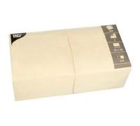 Papstar Lot De 250 Serviettes, 330 X 330 Mm, 3 Couches, Crème Marron