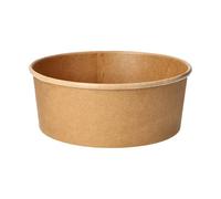PAPSTAR Lot de 300 saladiers en carton, marron, ronds, 1300 ml, Ø 18,4 cm, 7 cm
