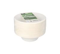 PAPSTAR Lot de 50 bols de canne à sucre « pure » 380 ml Ø 15,5 cm · 4,6 cm Blanc