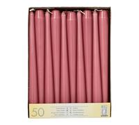 Papstar Bougies de chandelier Lot de 50 Ø 2,2 x 25 cm vieux rose