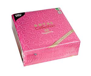 Papstar, Lot de 50 Serviettes « Casali » - Pliage 1/4-40 x 40 cm - Fuchsia - #84886