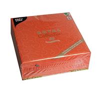 Papstar Lot de 50 Serviettes de Table jetables en Papier, Pliage ¼, 40,6 x 40,6 cm, 13 Couleurs différentes, Motif Casali (Nectarine)