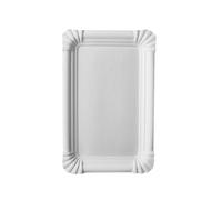 PAPSTAR Lot de 750 assiettes carrées en carton blanc pur 13 x 20 cm, en carton 100 % fibres fraîches, pour barbecue, anniversaire ou fête, biodégradables