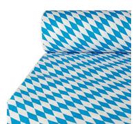 Nappe damassée, (l) 1,0 x (L)50 m, 'bleu bavarois'